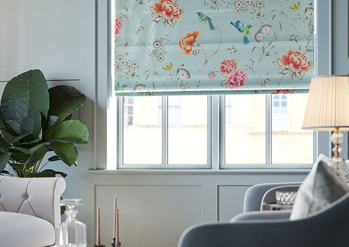Borneo, Powder Blue - Roman Blind - Image 5